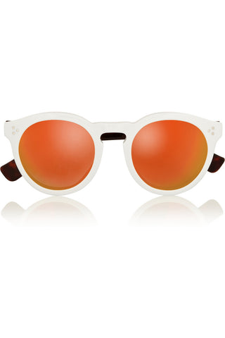Leonard 2 round-frame acetate mirrored sunglasses
