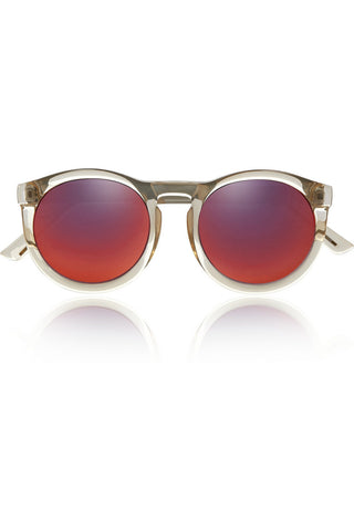 Cheshire round-frame acetate mirrored sunglasses