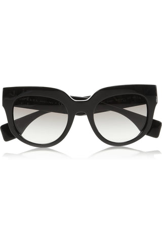 Round-frame acetate sunglasses