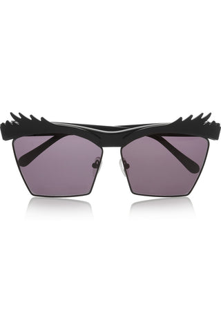 Eyelashes square-frame acetate sunglasses