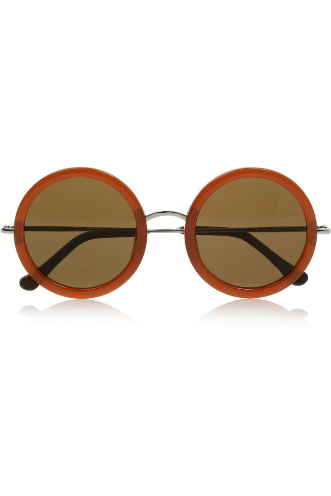 Round-frame acetate sunglasses