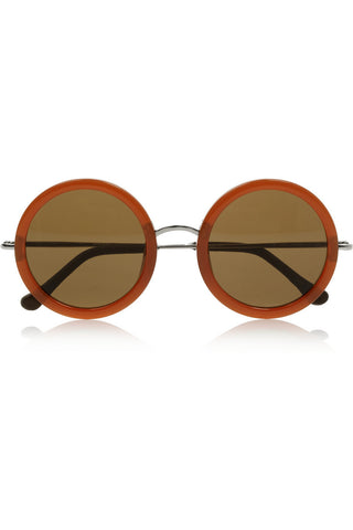 Round-frame acetate sunglasses