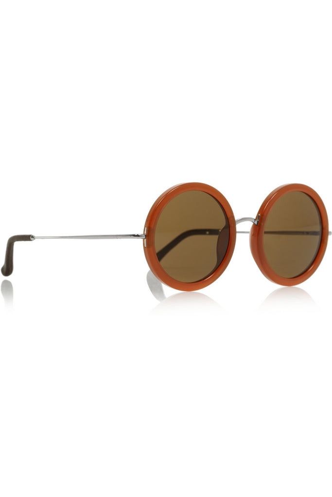 Round-frame acetate sunglasses