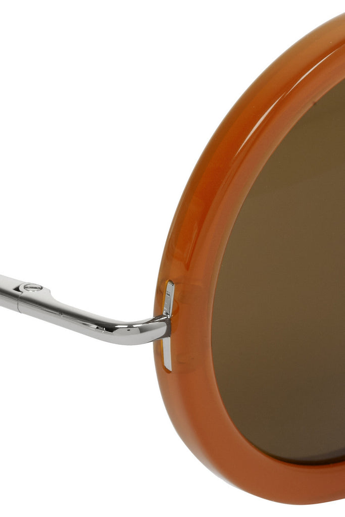 Round-frame acetate sunglasses