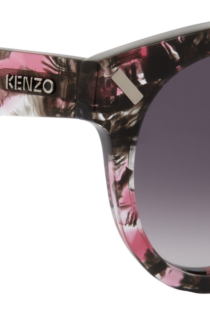 Round-frame acetate sunglasses