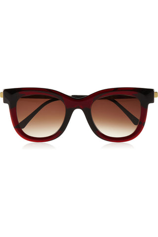 Square-frame acetate and metal sunglasses